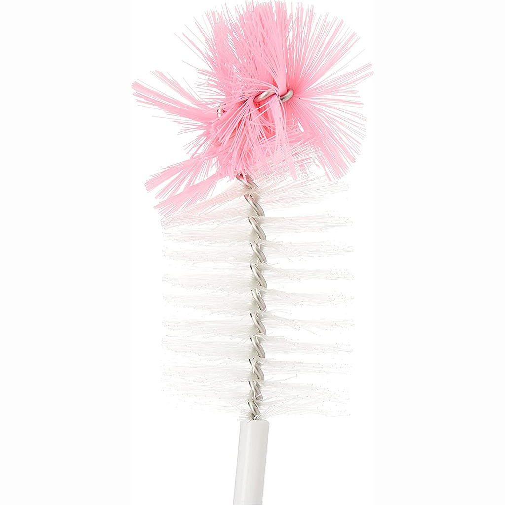 Bebecom Anti-bacterial Nylon Bottle Brush + Nipple Brush Small