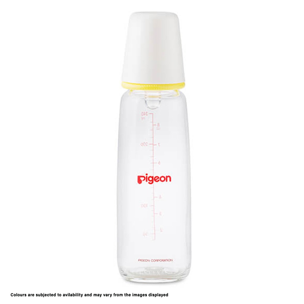Pigeon Plastic Feeding Bottle For Babies With White Cap 240ml - Assorted KP-8