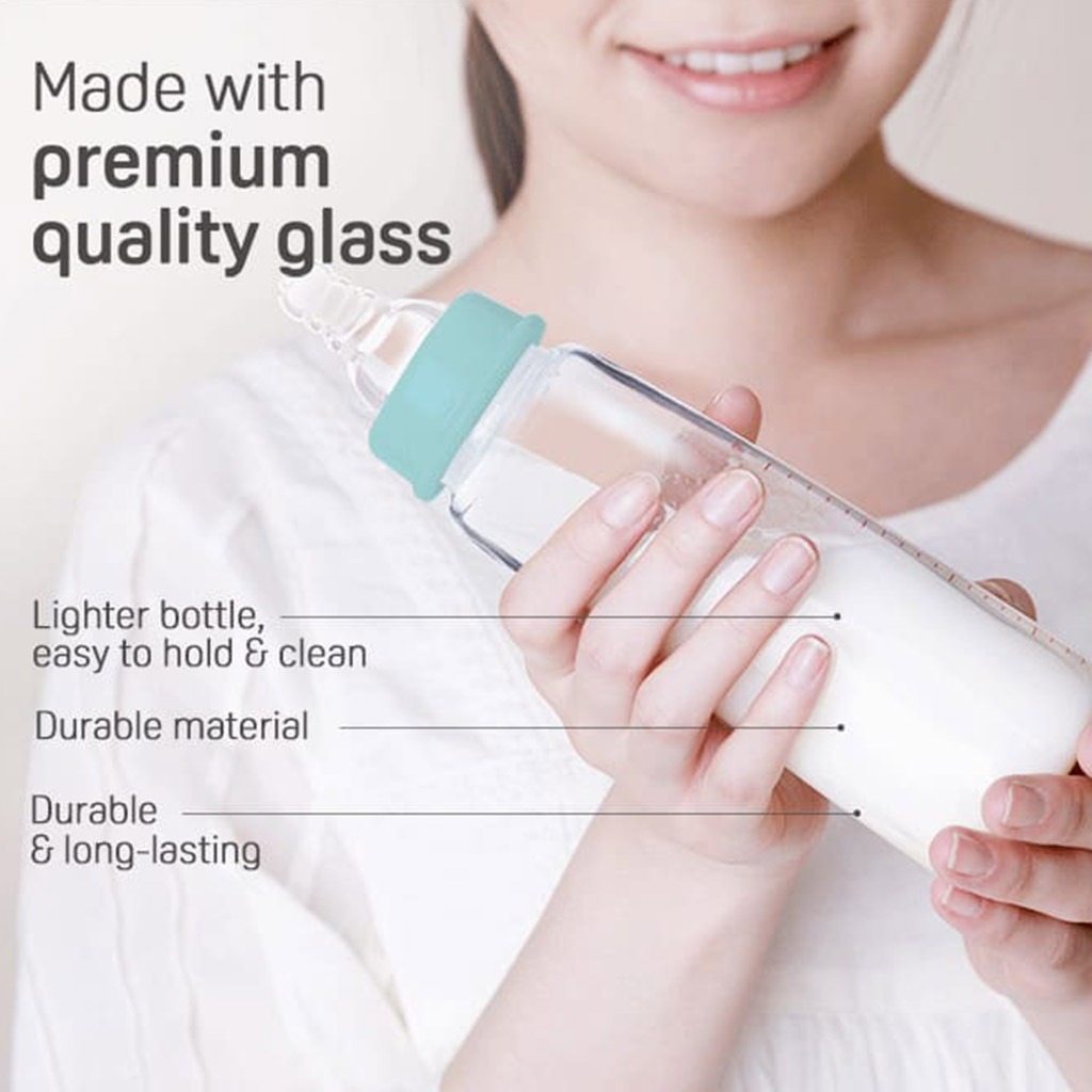 Pigeon Plastic Feeding Bottle For Babies With White Cap 240ml - Assorted KP-8