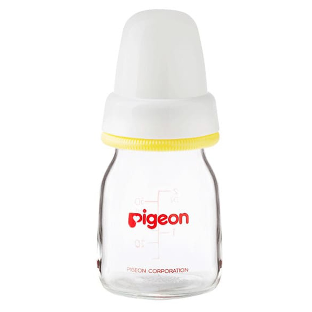 Pigeon Plastic Feeding Bottle For Babies With White Cap 120ml - Assorted KP-4