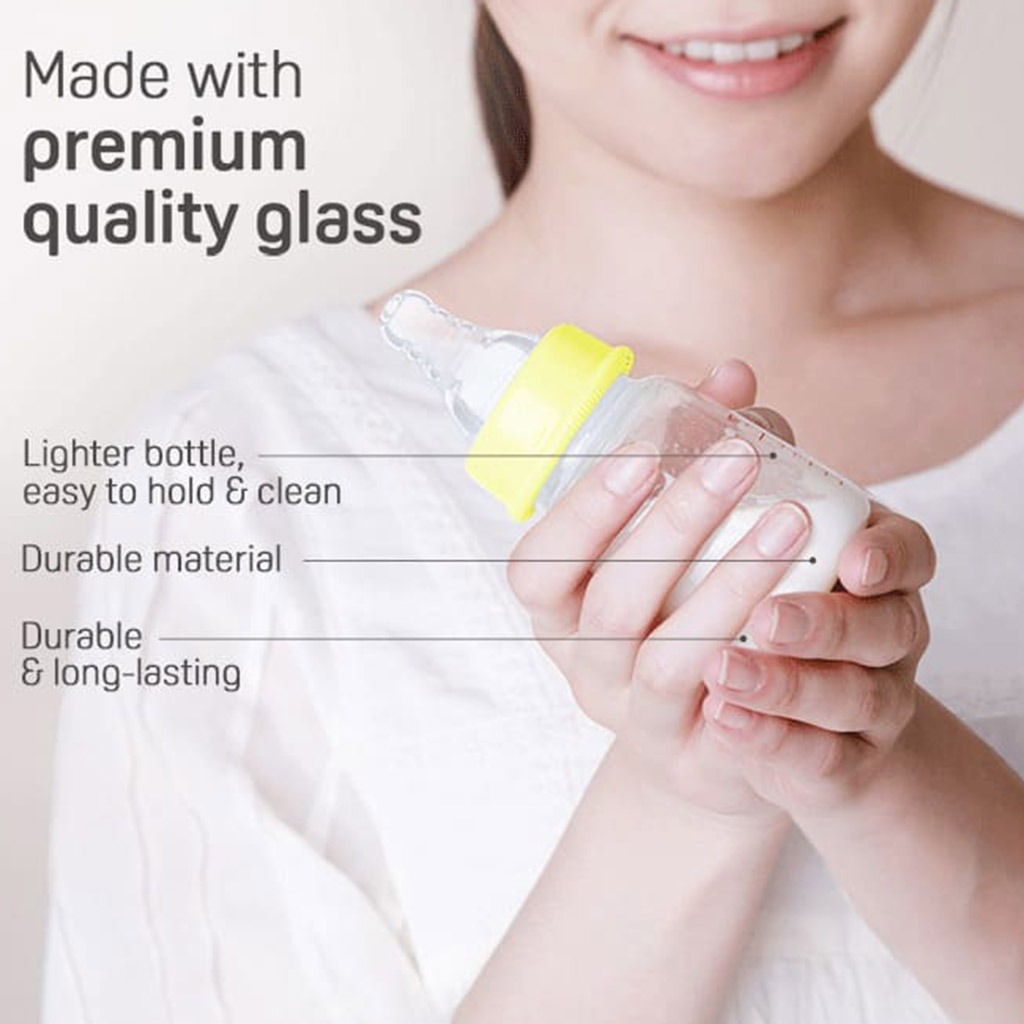 Pigeon Plastic Feeding Bottle For Babies With White Cap 120ml - Assorted KP-4