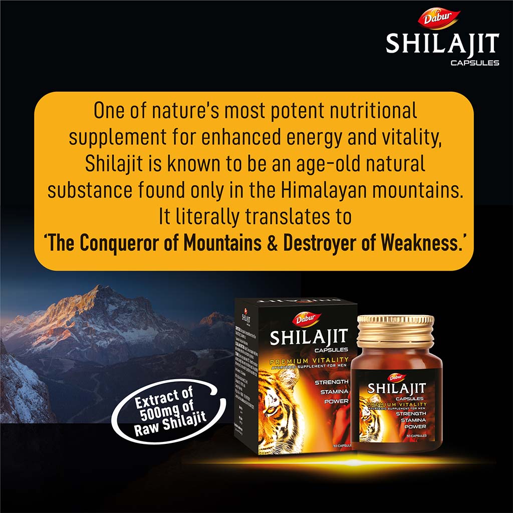 Dabur Shilajit Capsules For Vigour And Health, Pack of 30's