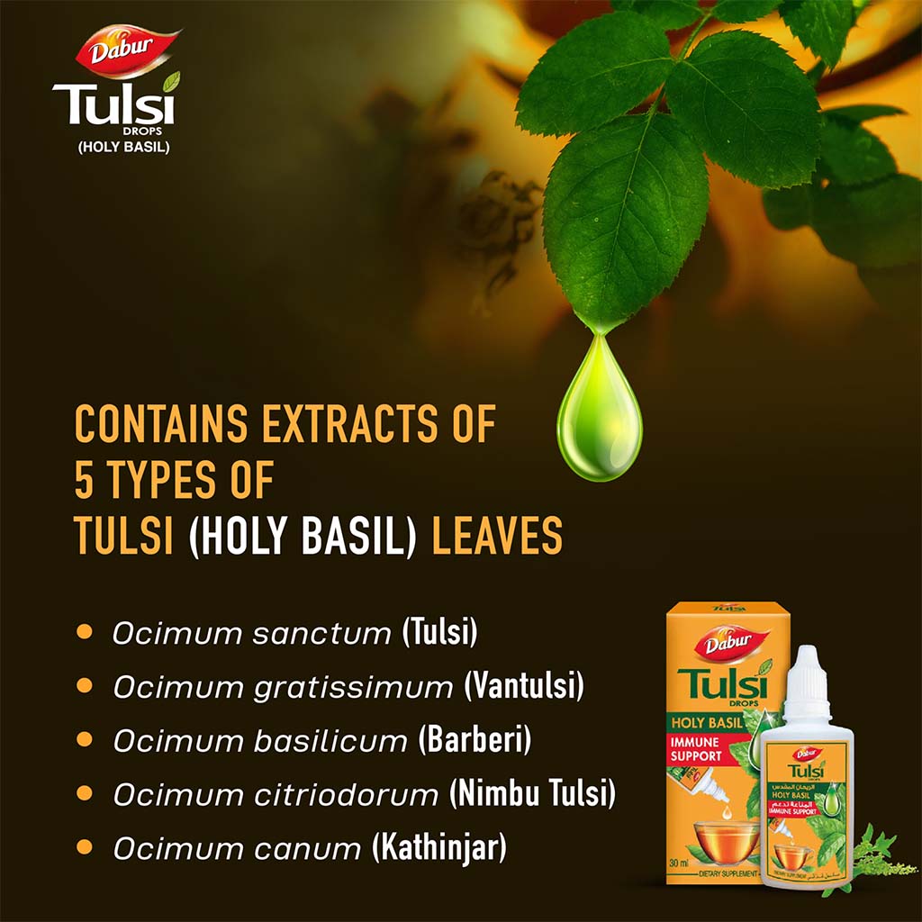 Dabur 100% Ayurvedic Tulsi Drops Immunity Booster 30ml
