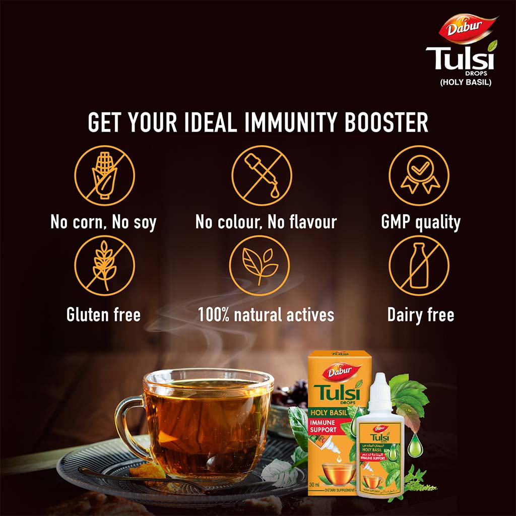 Dabur 100% Ayurvedic Tulsi Drops Immunity Booster 30ml