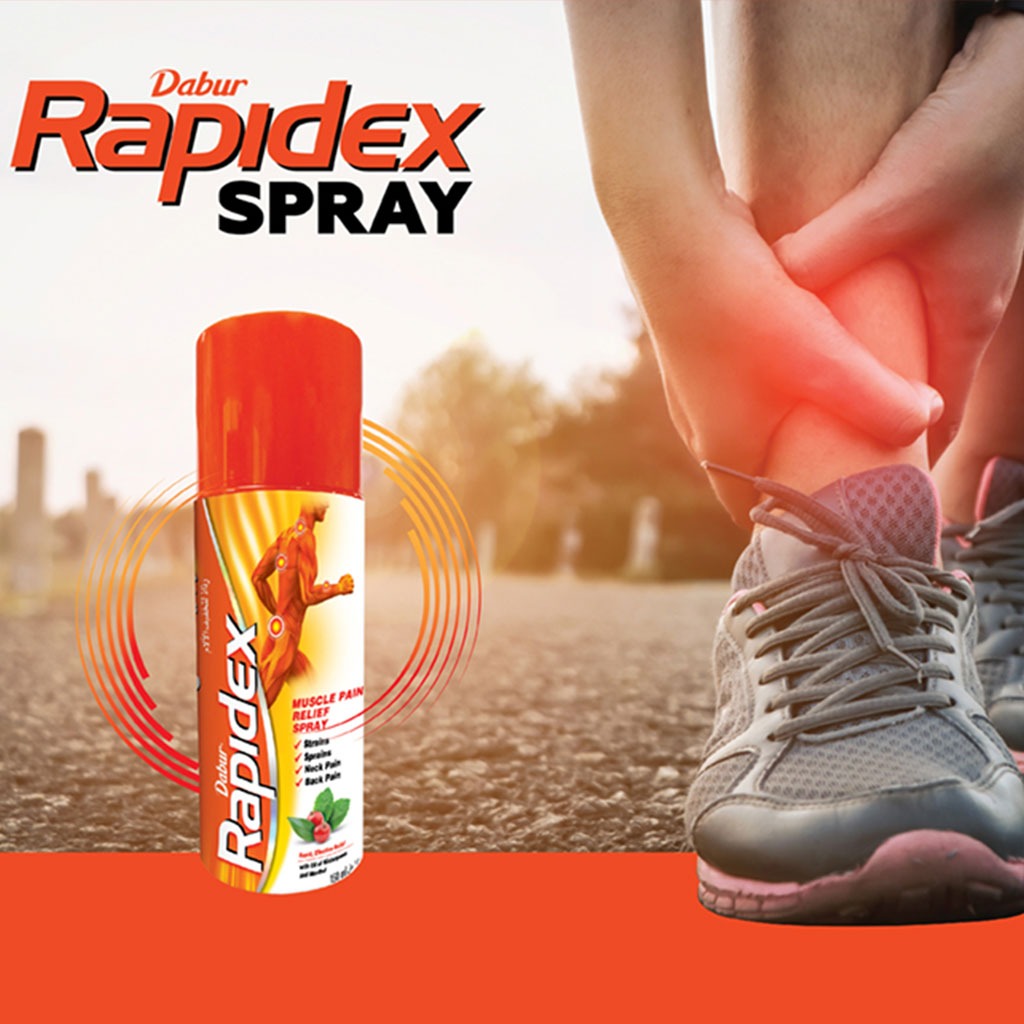 Dabur Rapidex Muscle Pain Relief Spray With Oil Of Wintergreen & Menthol 150ml