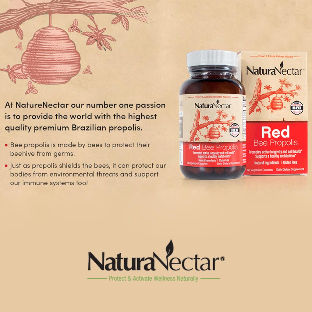 NaturaNectar Red Bee Vegetable Capsule For Metabolism Support, Pack of 60's