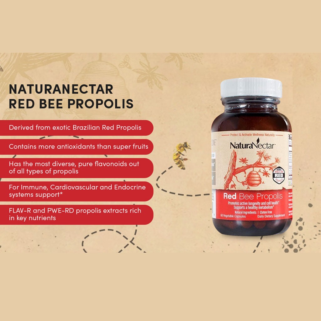 NaturaNectar Red Bee Vegetable Capsule For Metabolism Support, Pack of 60's