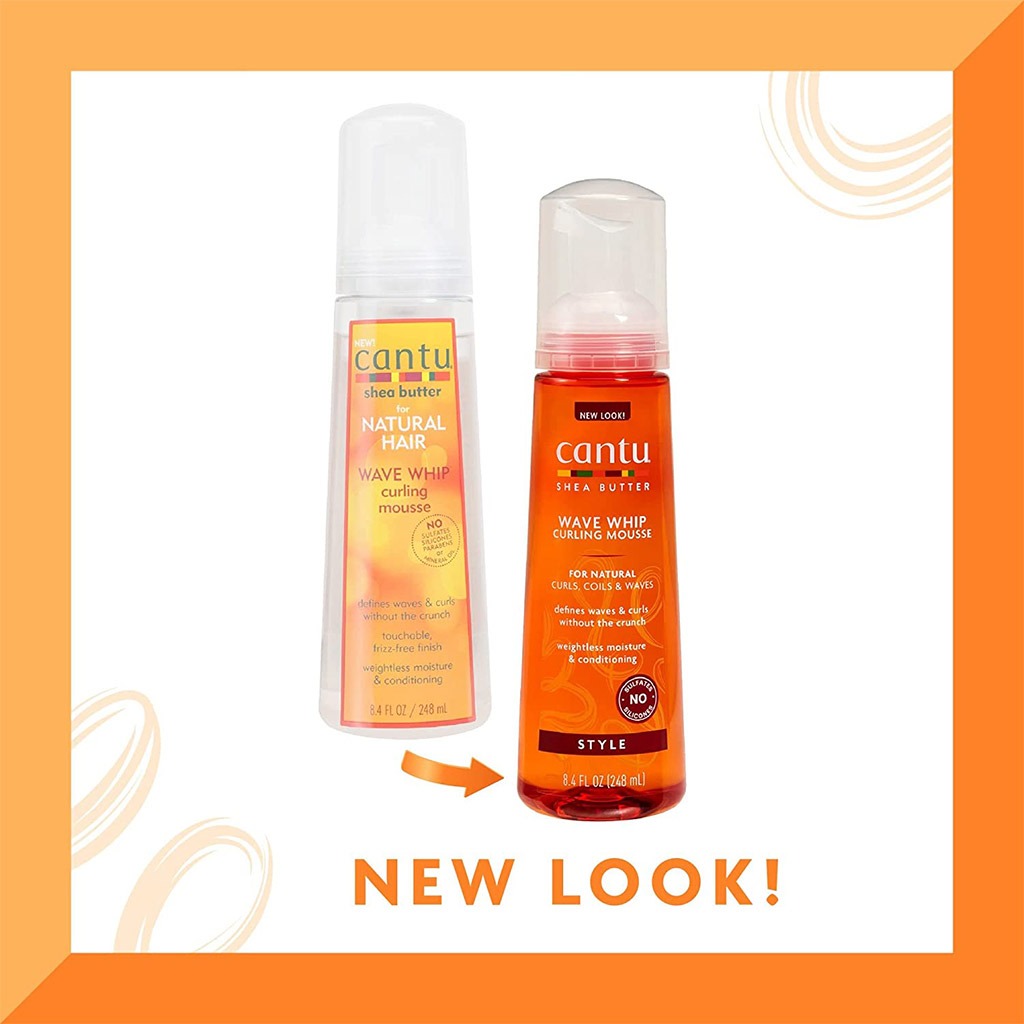 Cantu Natural Hair Shea Butter Wave Whip Curling Mousse 248ml