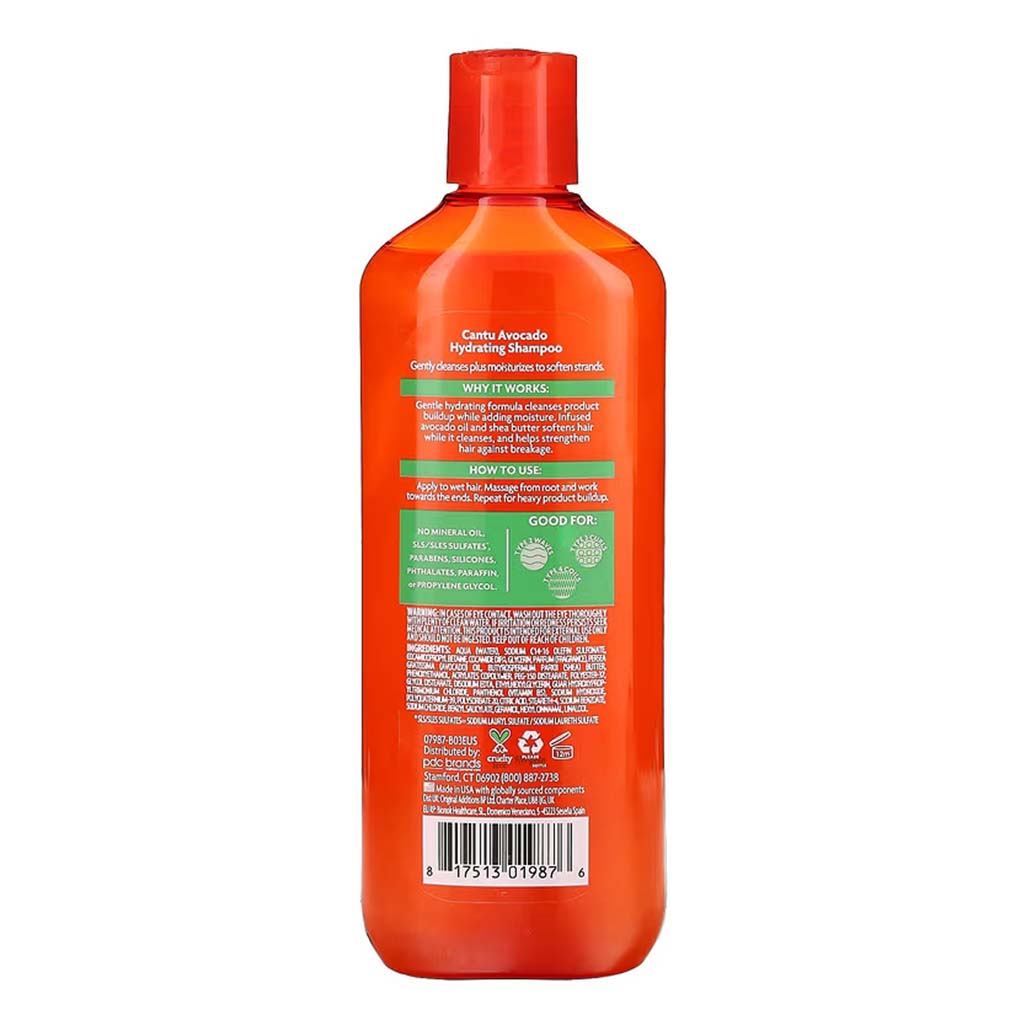Cantu Avocado Oil & Shea Butter Hydrating Shampoo For Dry & Brittle Hair 400ml
