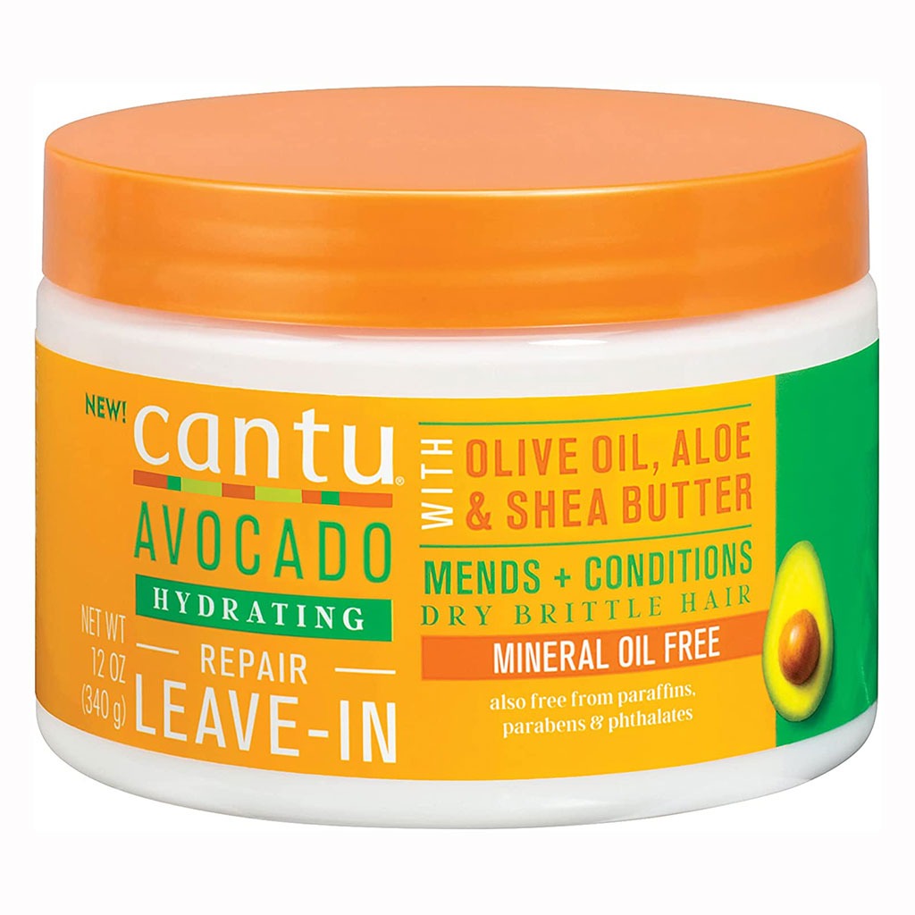 Cantu Avocado Hydrating Mineral Oil Free Repair Leave-In Cream For Dry & Brittle Hair 340g