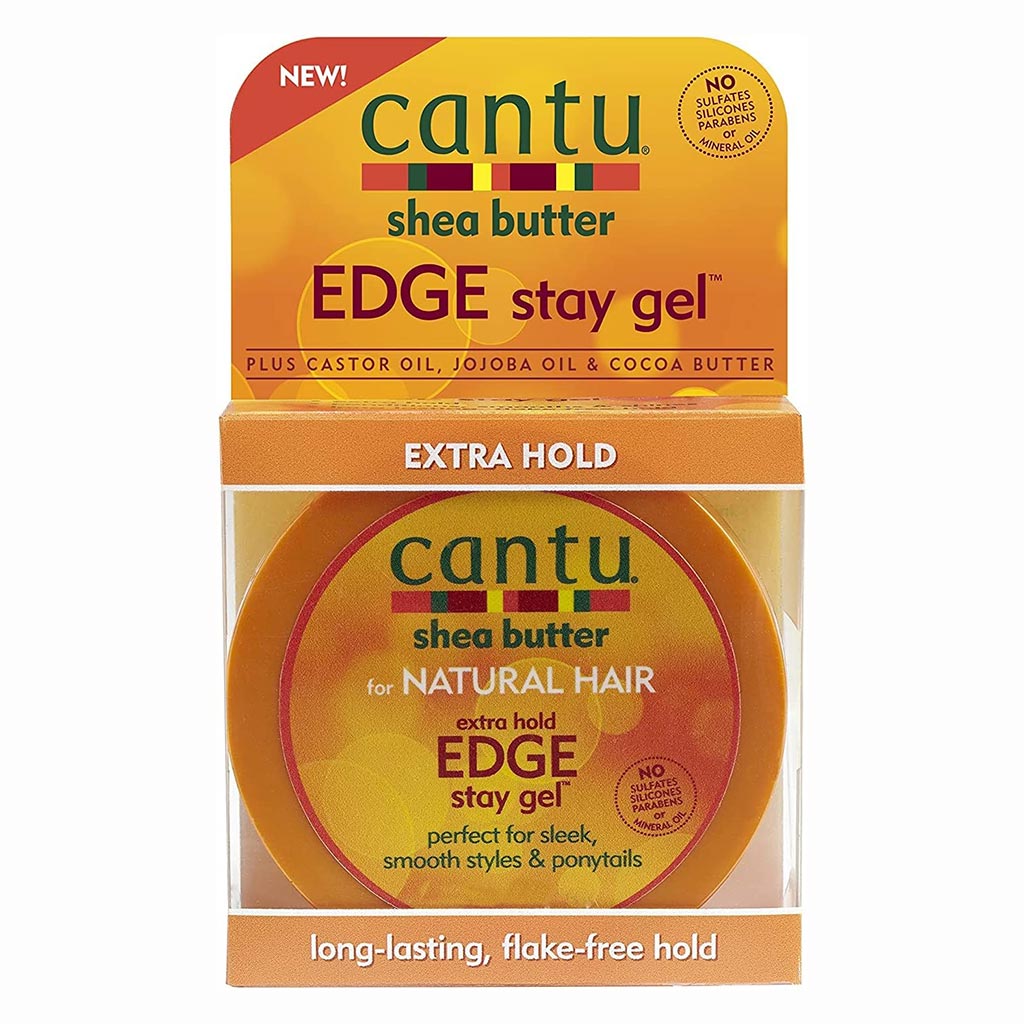 Cantu Natural Hair Extra Hold Edge Stay Hair Gel With Shea Butter 64g
