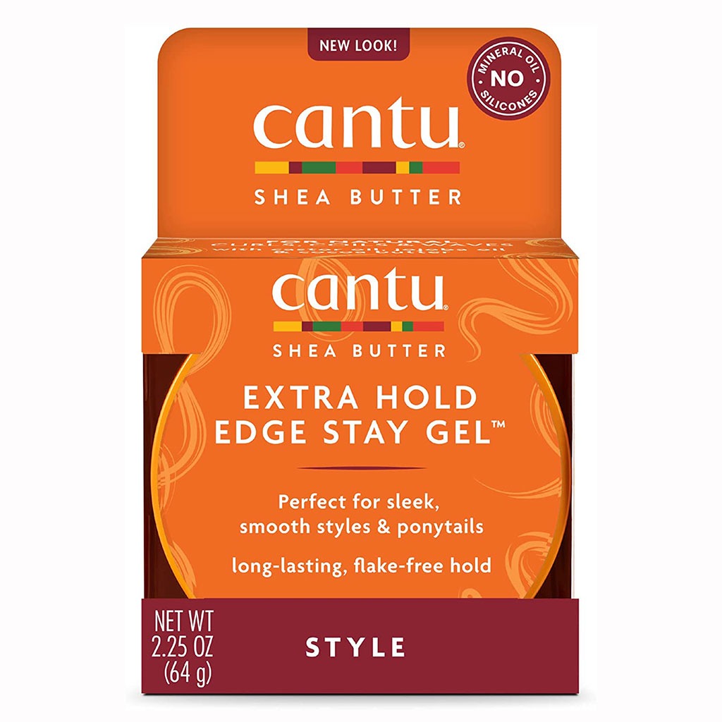 Cantu Natural Hair Extra Hold Edge Stay Hair Gel With Shea Butter 64g