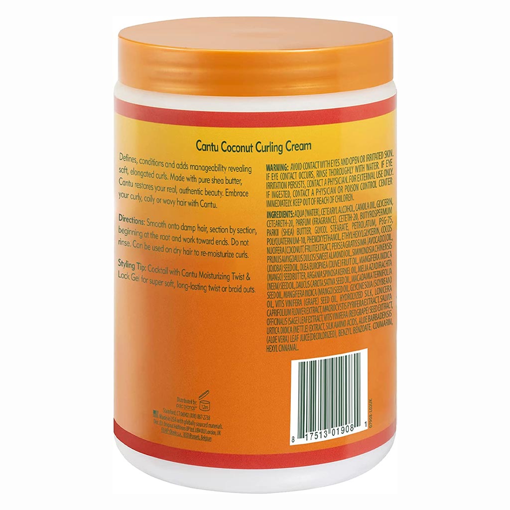 Cantu Natural Hair Shea Butter Sulfate & Paraben Free Coconut Curling Cream 709g