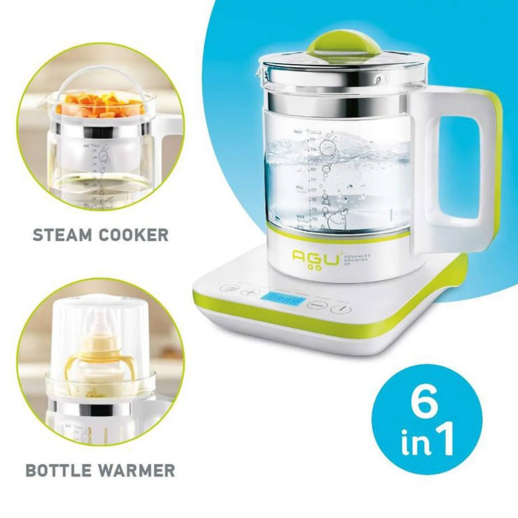 Agu Baby Bubbly Multifunctional 6-In-1 Electric Kettle Green/White