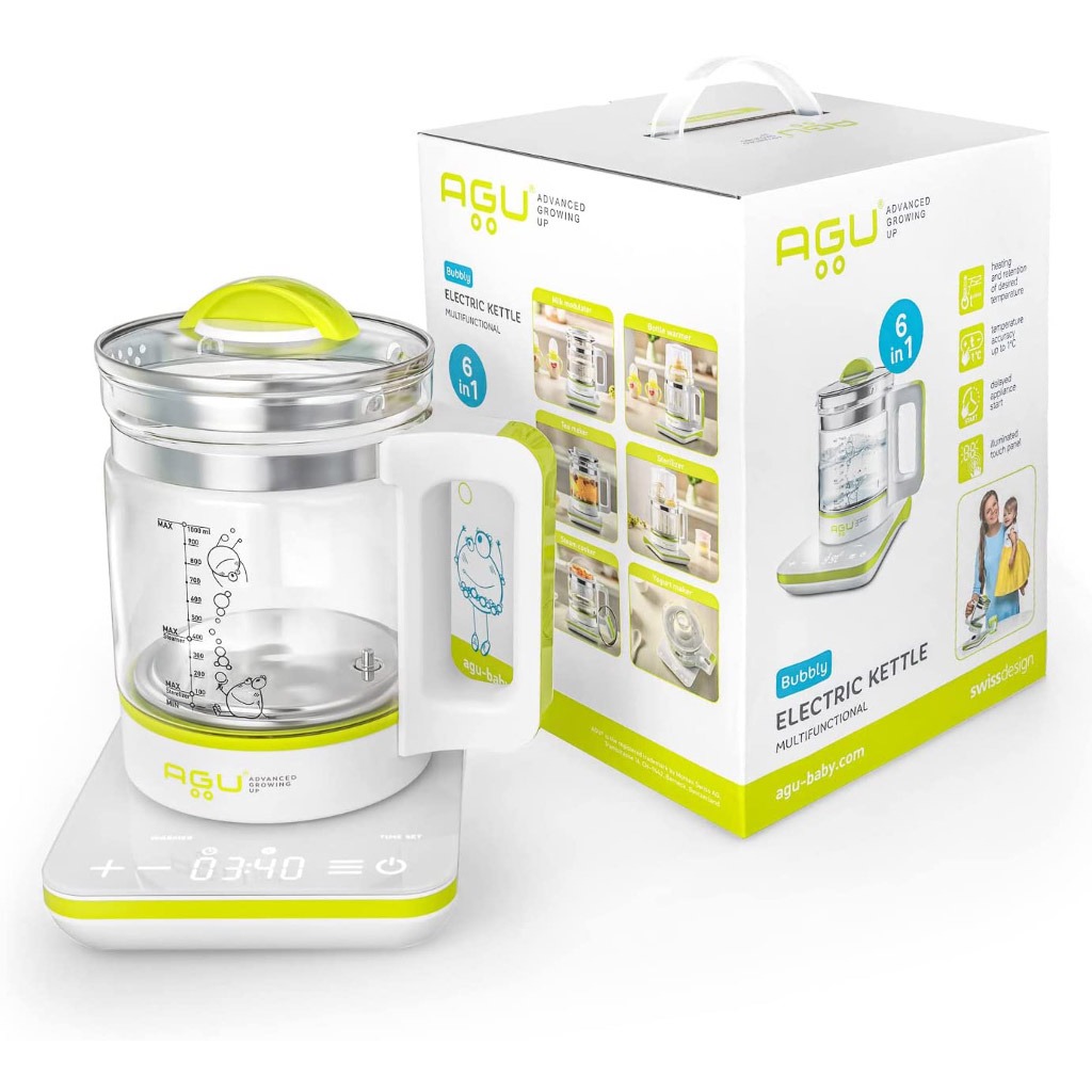 Agu Baby Bubbly Multifunctional 6-In-1 Electric Kettle Green/White