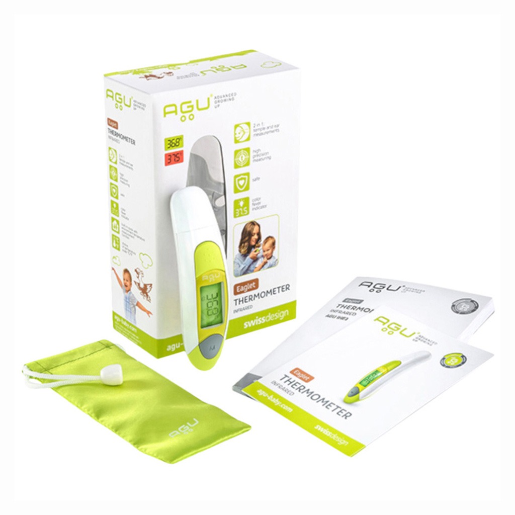 Agu Baby Eaglet Infrared Thermometer For Children Green/White 97116