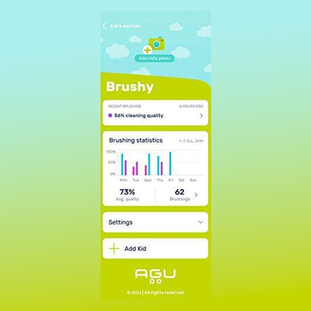 Agu Baby Smart Kids Toothbrush White 97178