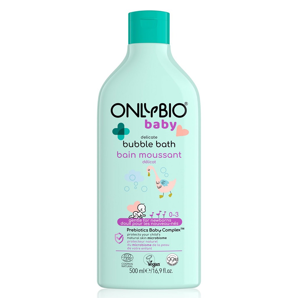 OnlyBio Baby Delicate Bubble Bath For Newborn With Prebiotics Baby Complex 500ml