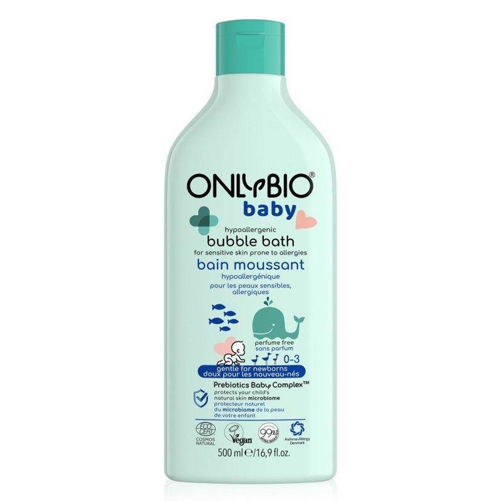 OnlyBio Baby Hypoallergenic Bubble Bath For Newborn With Prebiotics Baby Complex 500ml