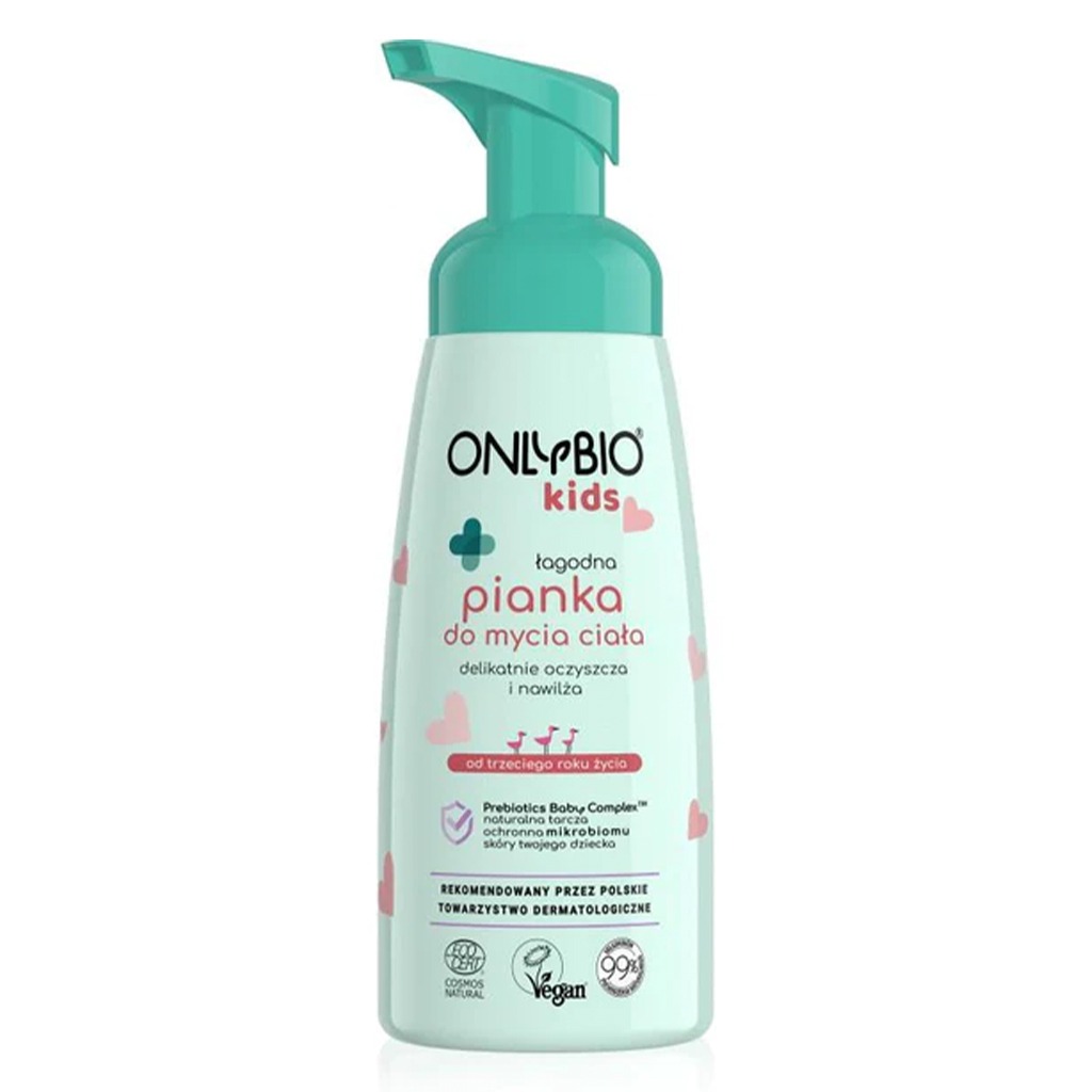 OnlyBio Kids Gentle Body Wash Foam For 3+Year Old Kids 300ml