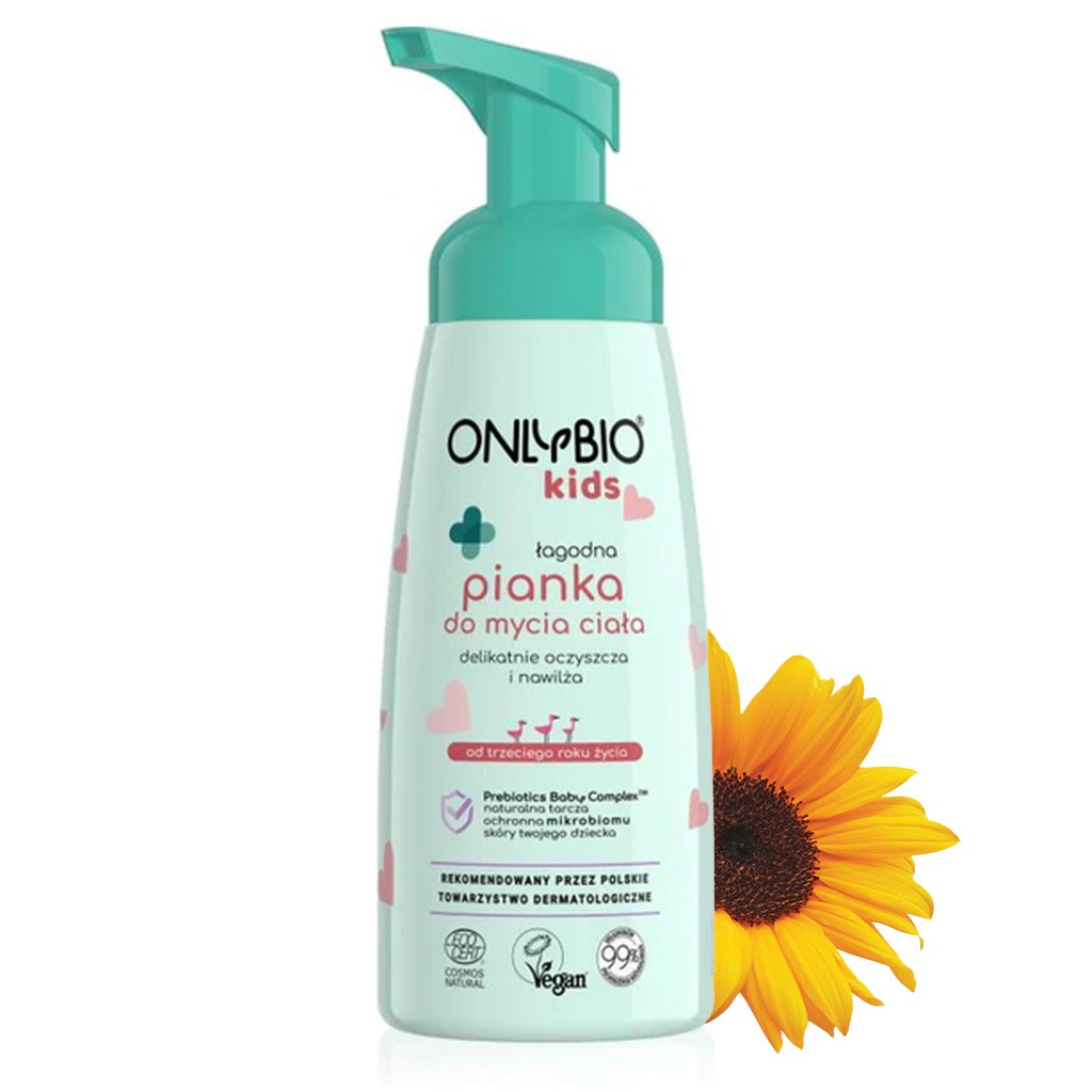 OnlyBio Kids Gentle Body Wash Foam For 3+Year Old Kids 300ml
