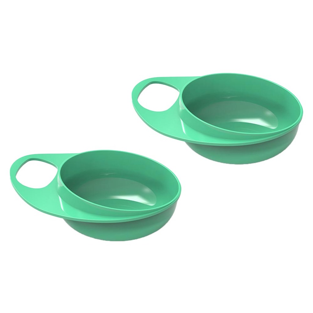 Nuvita Easy Eating Smart Feeding Bowls For Baby - Green, Pack of 2's 