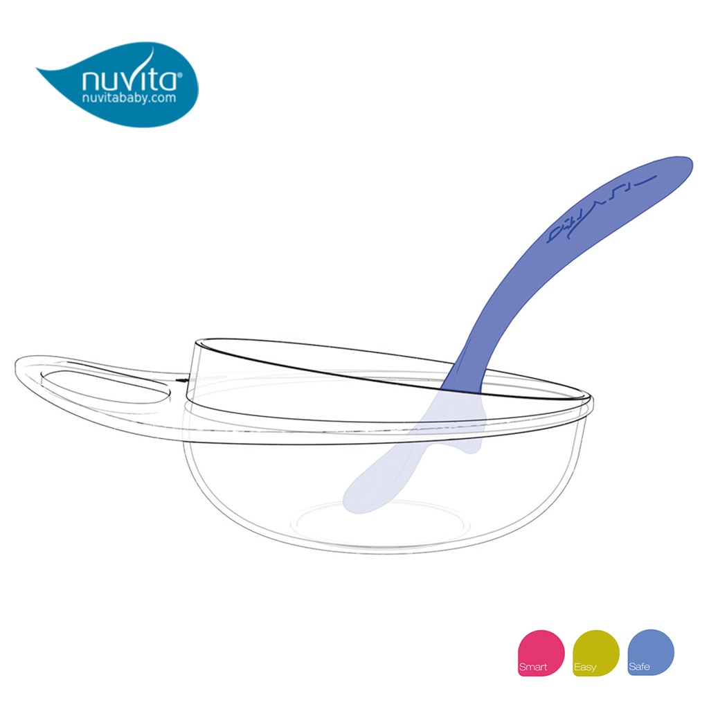 Nuvita Easy Eating Smart Feeding Bowls For Baby - Green, Pack of 2's 