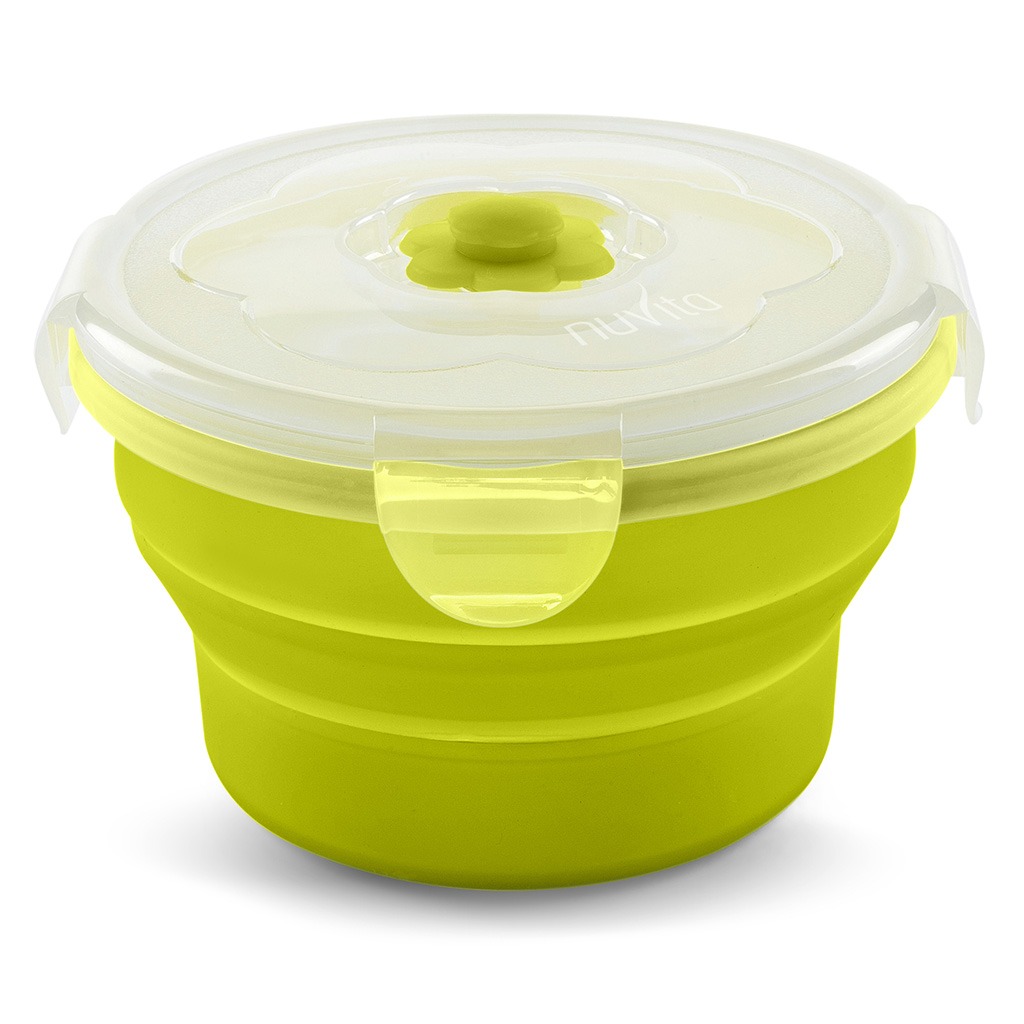 Nuvita Silicone Collapsible Container 230ml - Green