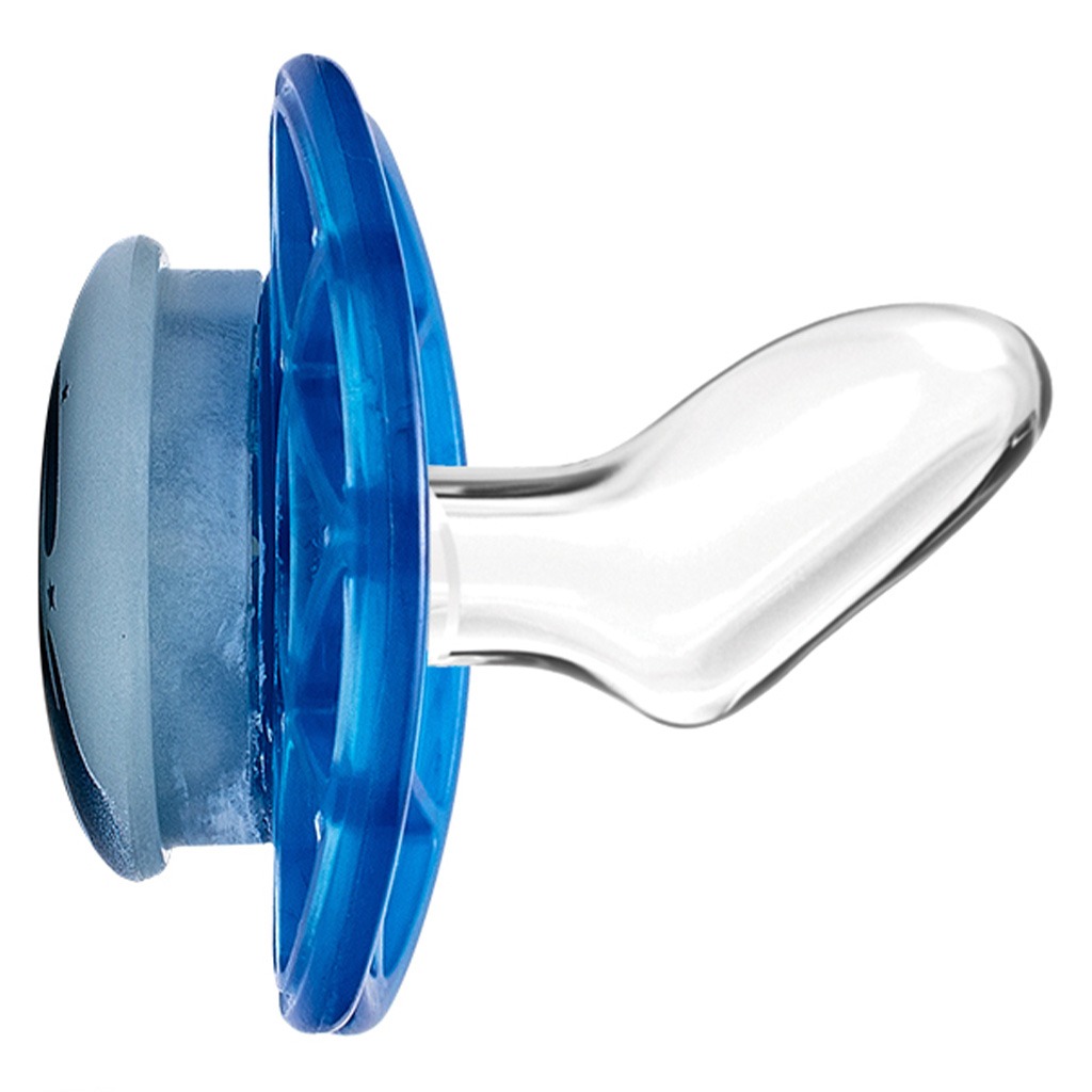 Nuvita Air.55 Cool Orthodontic Soother With Stericover Ort Glow Aquamarine