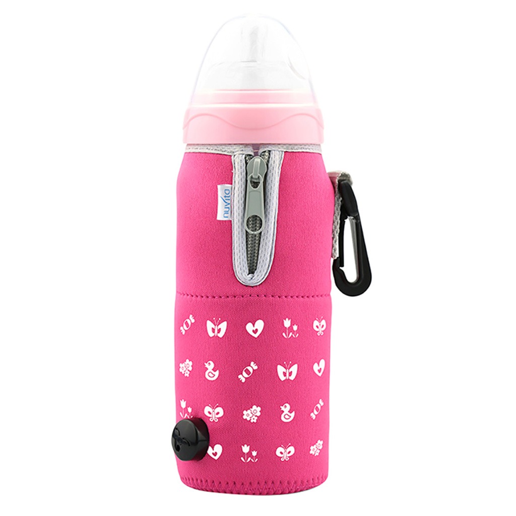 Nuvita Travel Bottle Warmer With Zip For Baby - Pink