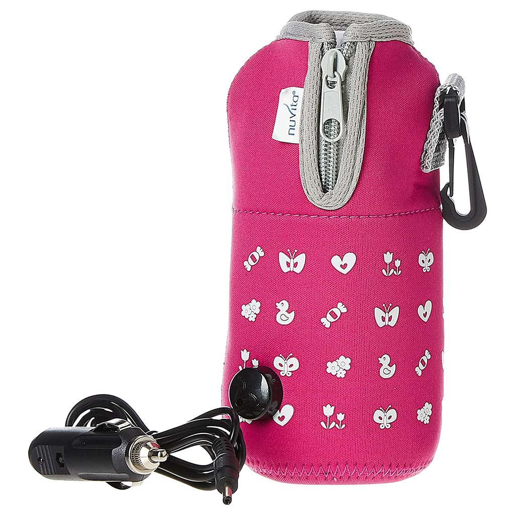 Nuvita Travel Bottle Warmer With Zip For Baby - Pink