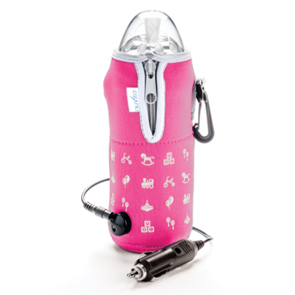 Nuvita Travel Bottle Warmer With Zip For Baby - Pink