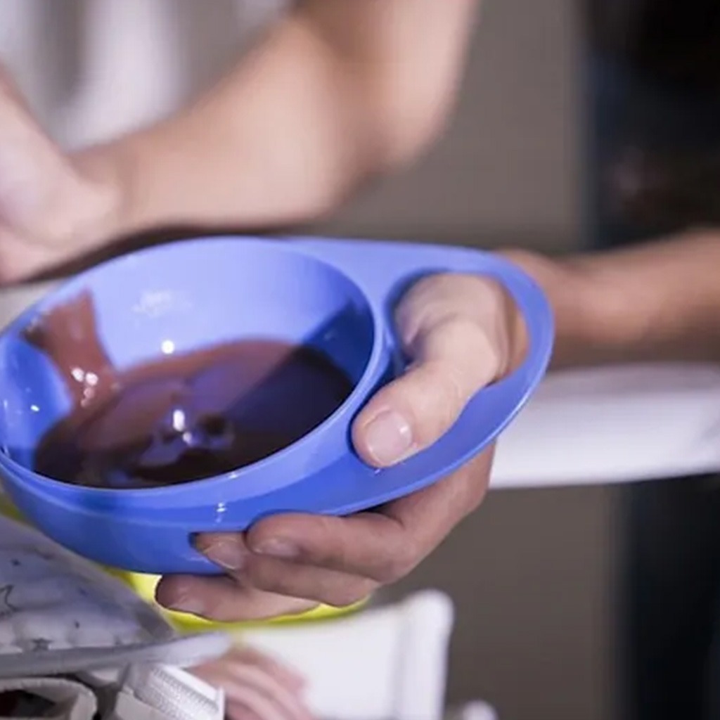 Nuvita Easy Eating Weaning Bowls For Baby - Blue, Pack of 2's