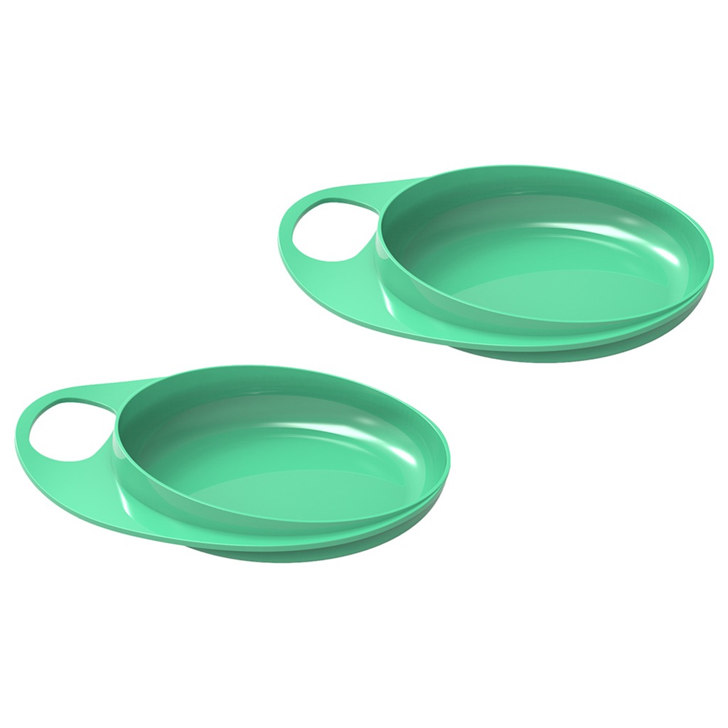 Nuvita Easy Eating Smart Dish For Baby - Green, Pack of 2's