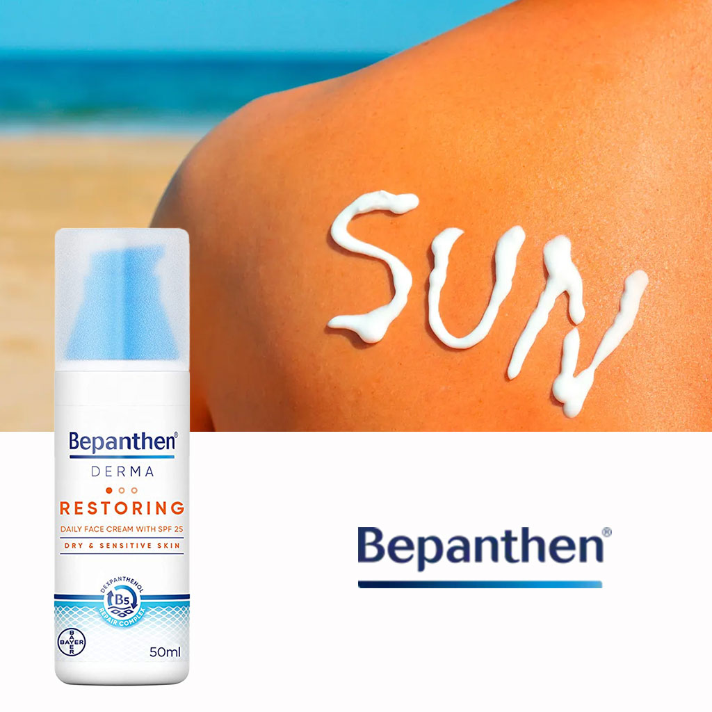 Bepanthen Derma Restoring Daily Face Cream With SPF25 For Dry & Sensitive Skin 50ml
