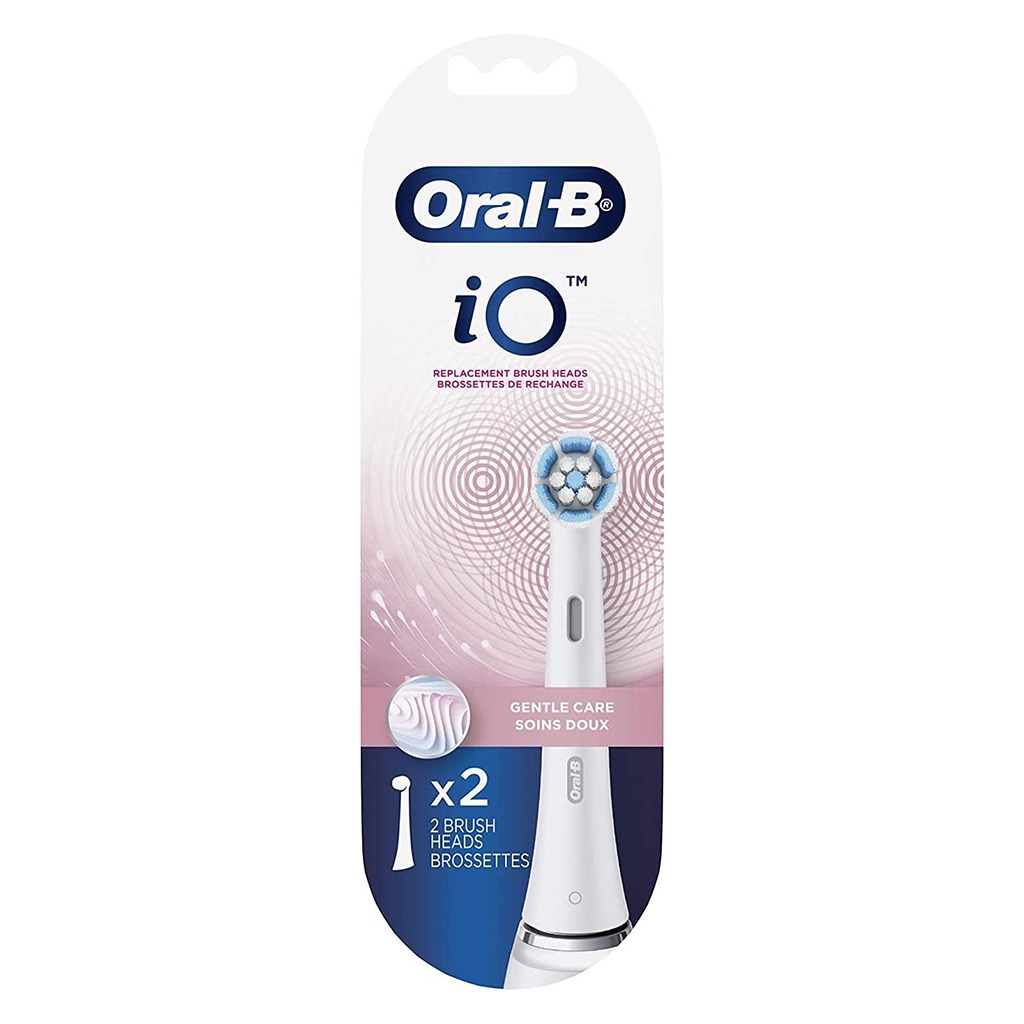 Oral B iO Gentle Care Replacement Brush Heads White, Pack of 2's