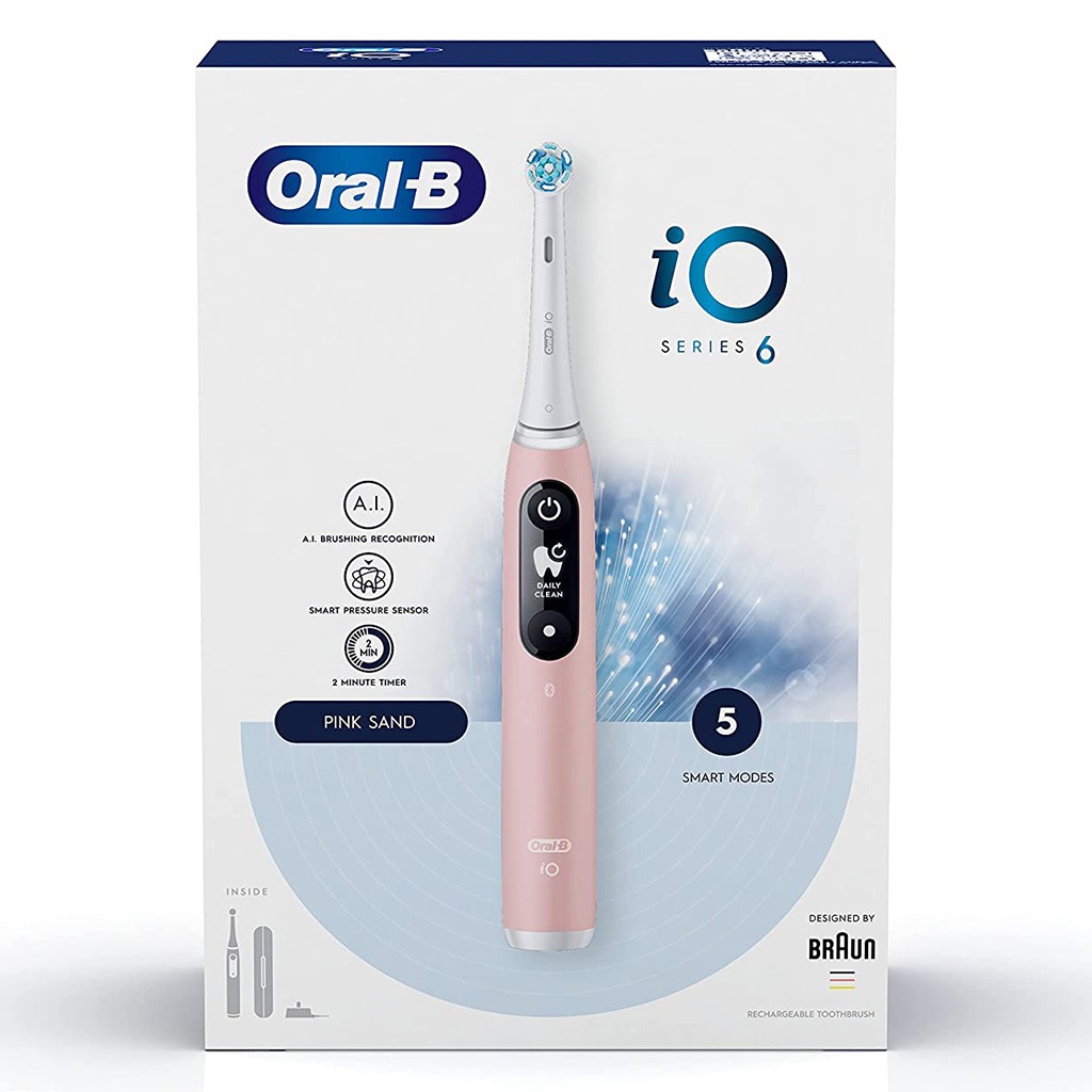 Braun Oral-B iO6 Series Artificial Intelligence Electric Toothbrush - Pink