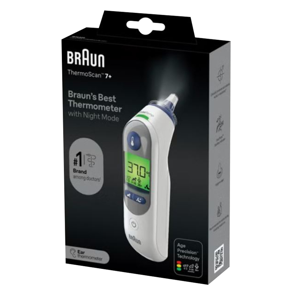 Braun Thermoscan 7+ Ear Thermometer IRT6525 + Pulse Oximeter YK-81CEU PROMO PACK