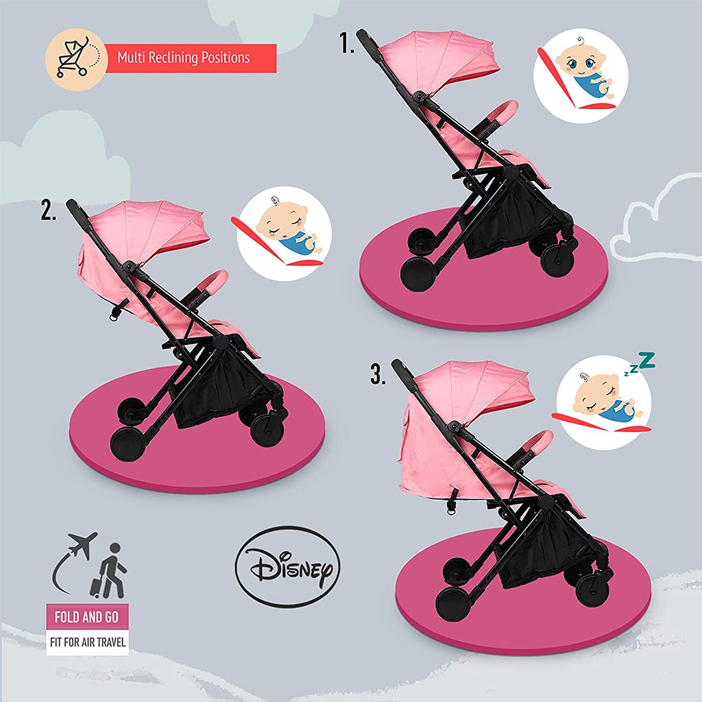 Disney Princess Light Weight Travel Stroller For 0 - 36 Months Baby - S101 Princess