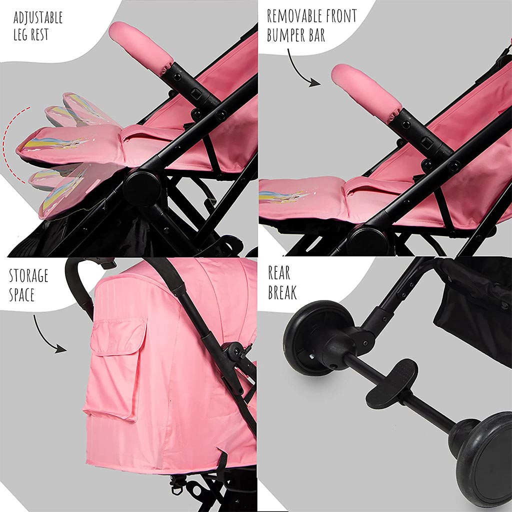 Disney Princess Light Weight Travel Stroller For 0 - 36 Months Baby - S101 Princess