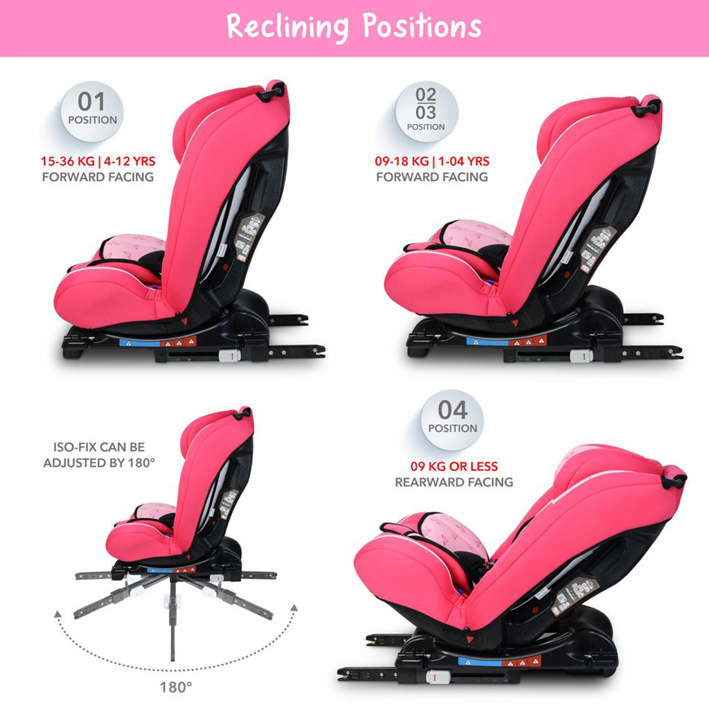 Disney Princess 4-In-1 Car Seat For Baby/Kids Up to 36Kg - Princess-A