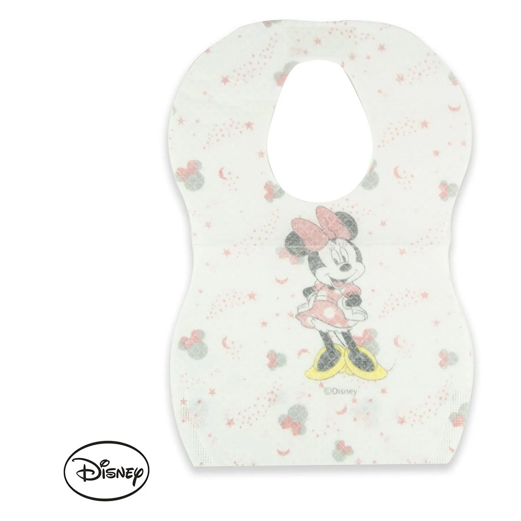 Disney Minnie Mouse Leak Proof Disposable Baby Bibs Assorted, Pack of 8's