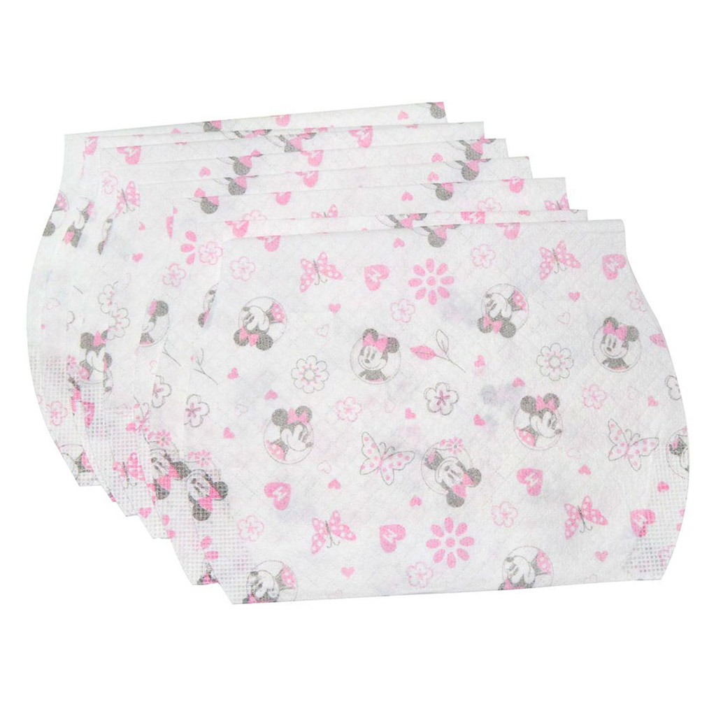 Disney Minnie Mouse Leak Proof Disposable Baby Bibs Assorted, Pack of 8's