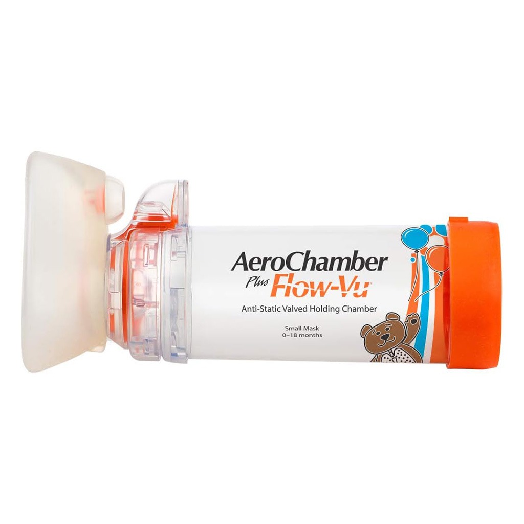 AeroChamber Plus Flow-Vu Anti-static Valved Holding Chamber - Child Mask, Small