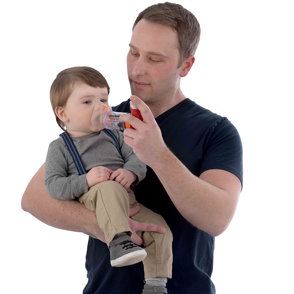 AeroChamber Plus Flow-Vu Anti-static Valved Holding Chamber - Child Mask, Small