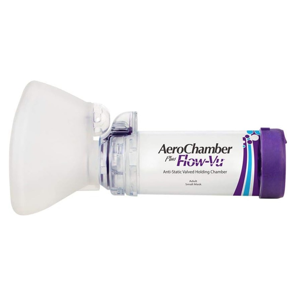 AeroChamber Plus Flow-Vu Anti-static Valved Holding Chamber Adult Mask - Small