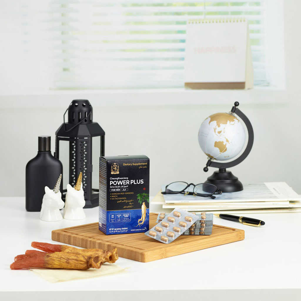 CheongKwanJang Power Plus Korean Red Ginseng + MACA + Octacosanol Tablet 500mg For Men 60's