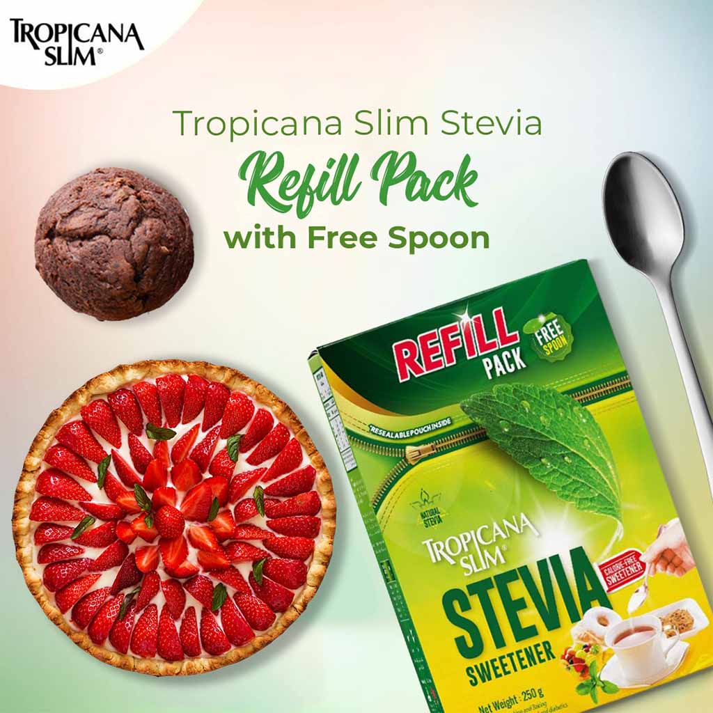 Tropicana Slim Calorie Free Sweetener With Stevia, 250g Refill Pack of 1's