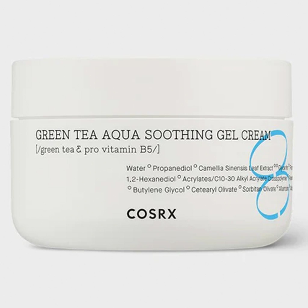 Cosrx Hydrium Green Tea Aqua Soothing Gel Cream For Hot irritated Skin 50ml