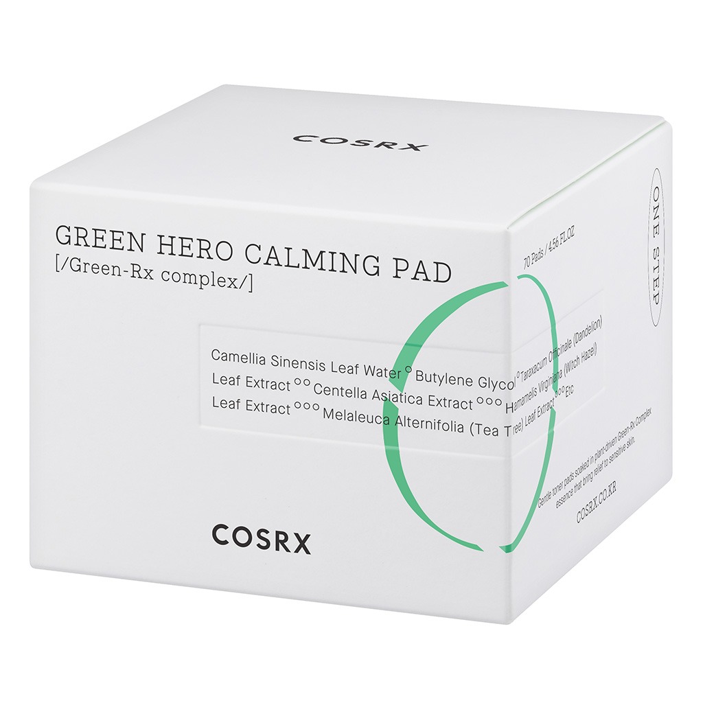 Cosrx One Step Green Hero Calming Pads, Pack of 70's